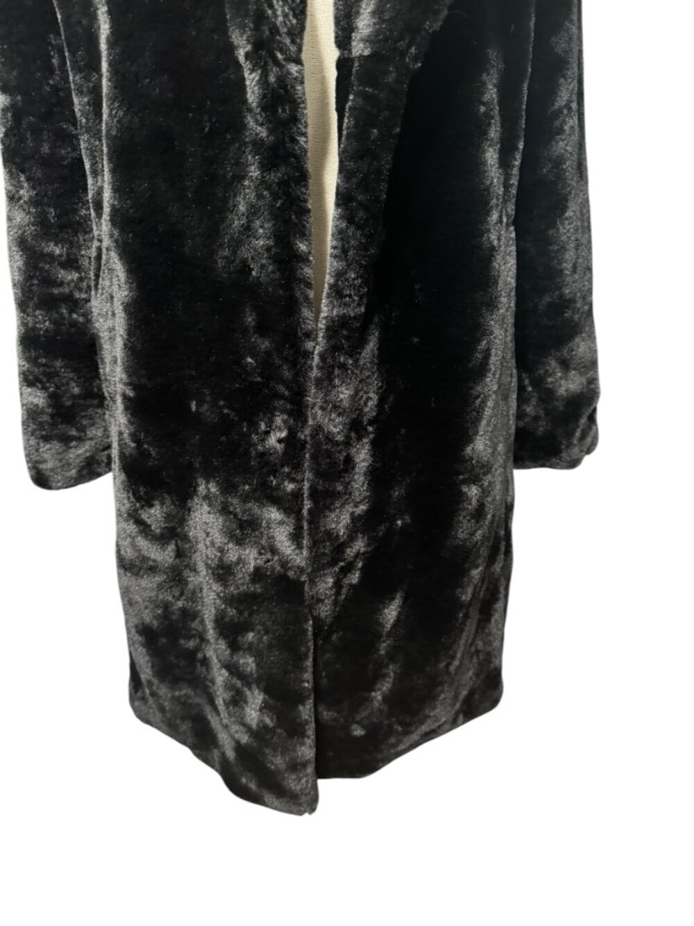 Avec Les Filles Black Faux Fur Coat Small NWT Oversized Teddy Statement Jacket - Picture 3 of 5